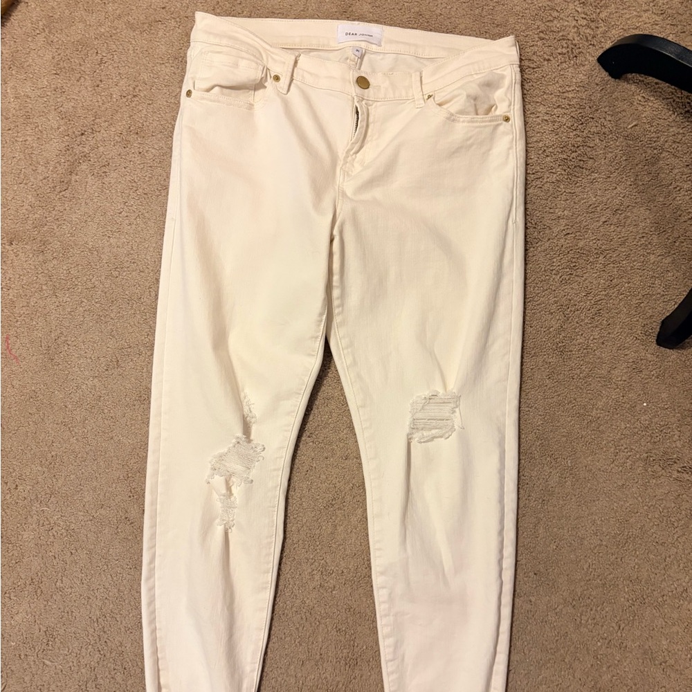 Dear John Cream Skinny Jeans for Women